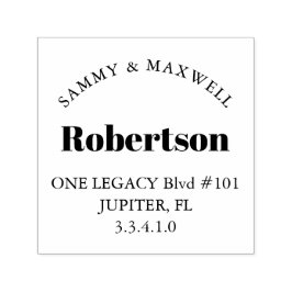 パーソナライズされた差出人住所ゴム切手 セルフインキングスタンプ