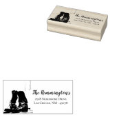 パーソナライズされた差出人住所スタンプブーツカントリーRu ラバースタンプ (押印)