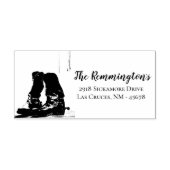 パーソナライズされた差出人住所スタンプブーツカントリーRu ラバースタンプ (インプリント)