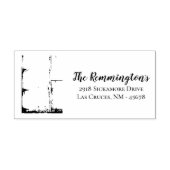 パーソナライズされた差出人住所スタンプ白手洗材 ラバースタンプ (インプリント)