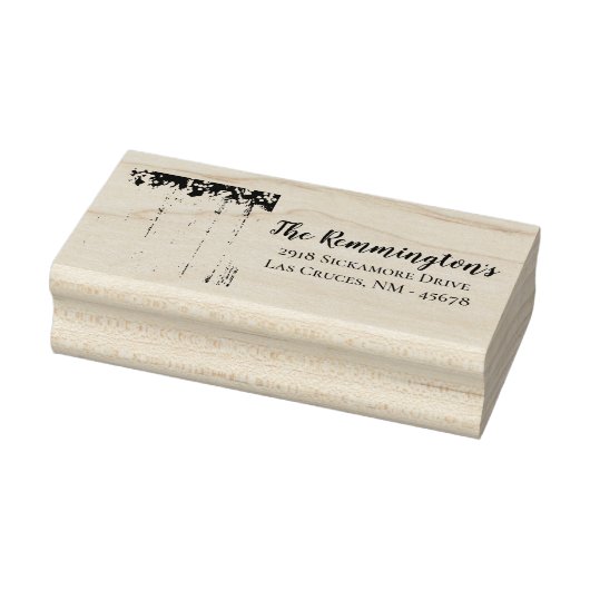 パーソナライズされた差出人住所スタンプ綿花 ラバースタンプ (スタンプ)