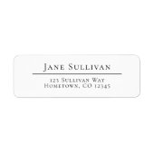 パーソナライズされた差出人住所ラベルクラシックスタイル ラベル (正面)