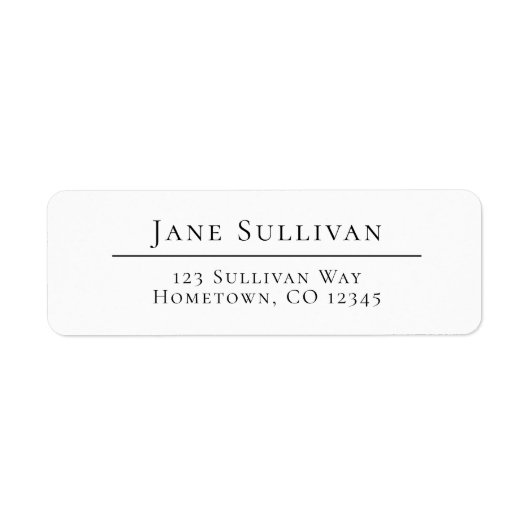 パーソナライズされた差出人住所ラベルクラシックスタイル ラベル (正面)