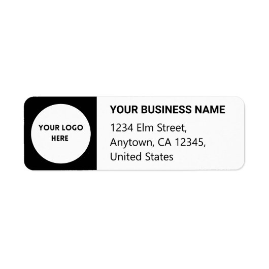 パーソナライズされた差出人住所ラベル：名前とログ ラベル (正面)