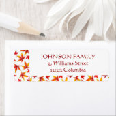 パーソナライズされた差出人住所ラベル-紅葉 ラベル (インサイチュ)