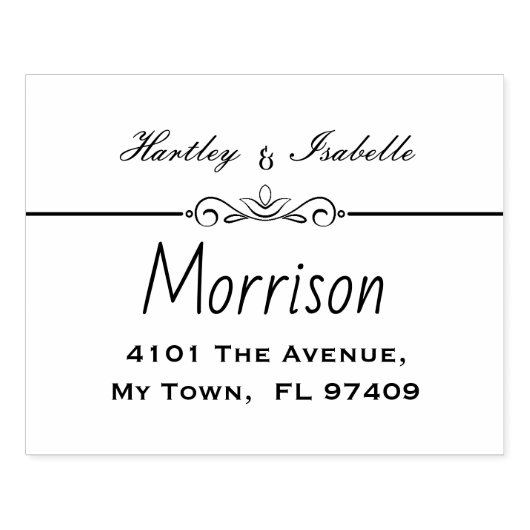 パーソナライズされた差出人住所ラージインクスタンプ ラバースタンプ (インプリント)