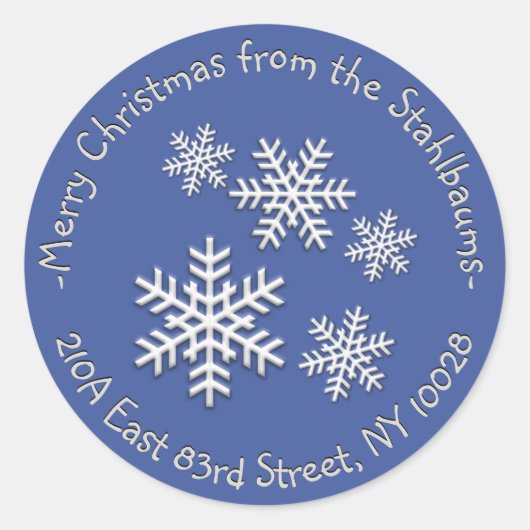 パーソナライズされた差出人住所包装又はギフトラベル ラウンドシール (正面)