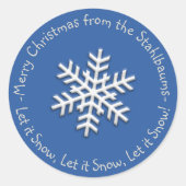 パーソナライズされた差出人住所包装又はギフトラベル ラウンドシール (正面)