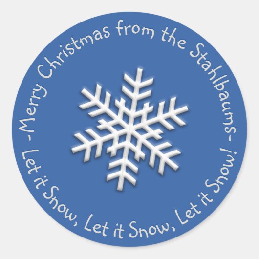 パーソナライズされた差出人住所包装又はギフトラベル ラウンドシール (正面)