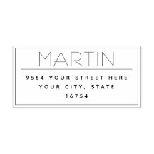 パーソナライズされた差出人住所自己インクスタンプ