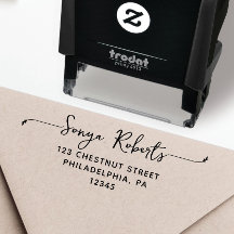 パーソナライズされた差出人住所自己スタンプ