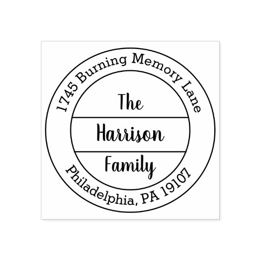 パーソナライズされた差出人住所 ラバースタンプ (インプリント)