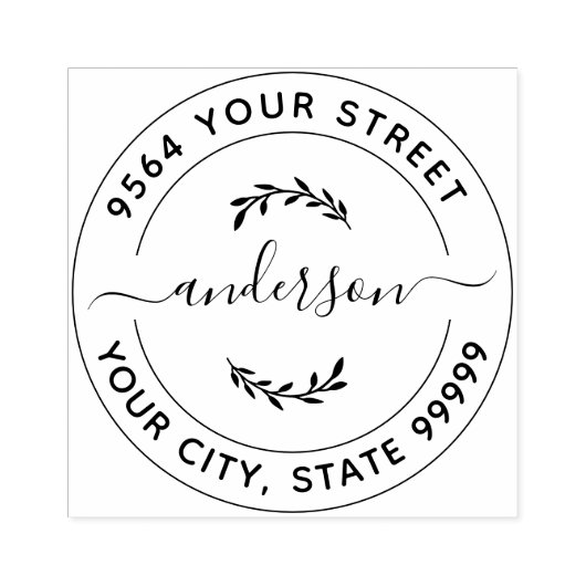 パーソナライズされた差出人住所 ラバースタンプ (インプリント)