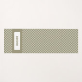 パーソナライズされた市松模様にサージグリーン独身の側面 ヨガマット (正面(横))