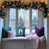 パーソナライズされた市松模様に木 クッション