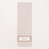 パーソナライズされた市松模様に赤面 ヨガマット (正面)