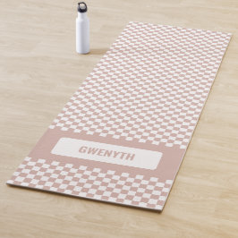 パーソナライズされた市松模様に赤面 ヨガマット