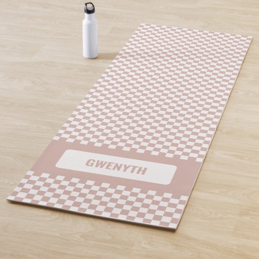 パーソナライズされた市松模様に赤面 ヨガマット (インサイチュ)