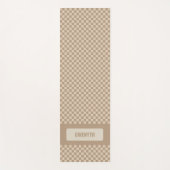 パーソナライズされた市松模様に面金ゴールド独身の ヨガマット (正面)