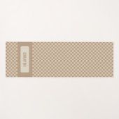 パーソナライズされた市松模様に面金ゴールド独身の ヨガマット (正面(横))