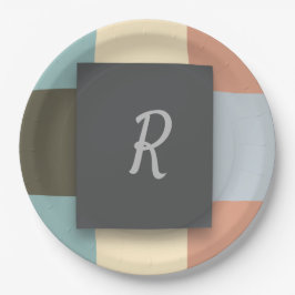 パーソナライズされた市松模様に ペーパープレート