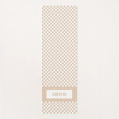 パーソナライズされた市松模様にLight Neutral 独身の Sided ヨガマット (正面)