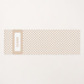 パーソナライズされた市松模様にLight Neutral 独身の Sided ヨガマット (正面(横))