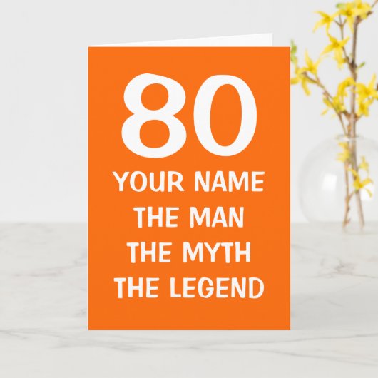 パーソナライズされた年齢別誕生日カー男性へド カード (黄色い花)