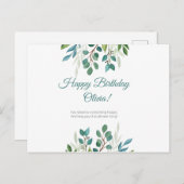 -パーソナライズされた幸せな気持ち ポストカード (正面/裏面)