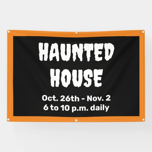 パーソナライズされた幽霊のよく出る旗 横断幕 (横)