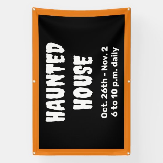 パーソナライズされた幽霊のよく出る旗 横断幕 (縦)