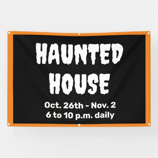 パーソナライズされた幽霊のよく出る旗 横断幕 (横)
