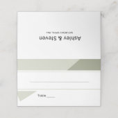 パーソナライズされた幾何学的なデザインの結婚式の席札 プレイスカード (外部開封)