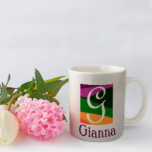 パーソナライズされた幾何学背景にモノグラムを付ける