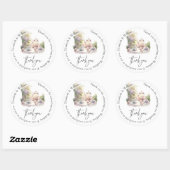 パーソナライズされた庭園の結婚式ありがとう ラウンドシール (シート)