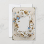 [パーソナライズされた庭園の結婚式エレガント招待状 招待状 (裏面)