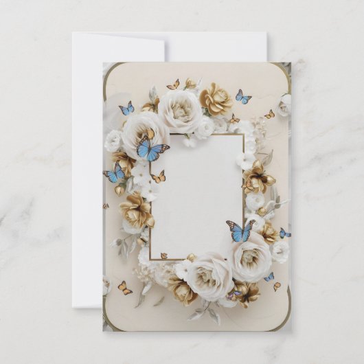 [パーソナライズされた庭園の結婚式エレガント招待状 招待状 (裏面)