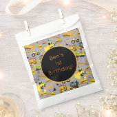 パーソナライズされた建築トラックのパターン フェイバーバッグ (クリップ留めされた状態)