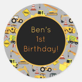 パーソナライズされた建築トラックのパターン ラウンドシール