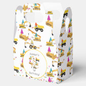 パーソナライズされた建築トラックパーティー誕生日 フェイバーボックス (オープン)