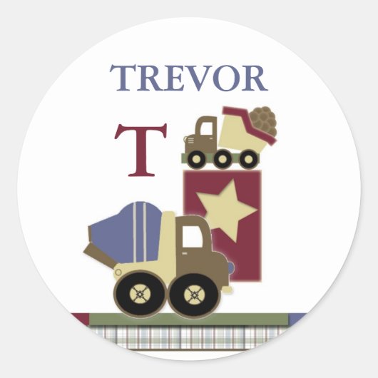 パーソナライズされた建築名ステッカー ラウンドシール (正面)