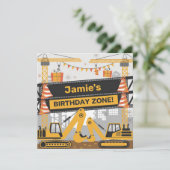 パーソナライズされた建築誕生日ゾーンデザイン カード (スタンド正面)