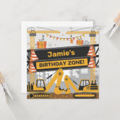 パーソナライズされた建築誕生日ゾーンデザイン カード (正面/裏面インサイチュ)