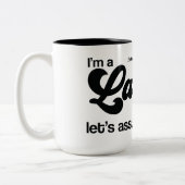 「パーソナライズされた弁護士だ」プレゼント ツートーンマグカップ (左)