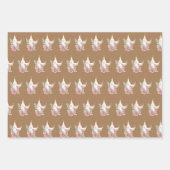 パーソナライズされた式結婚リース水彩 ラッピングペーパーシート (正面3)