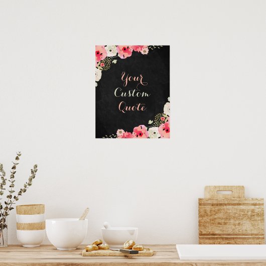 パーソナライズされた引用文カスタム引用文プリント黒板 ポスター (キッチン)