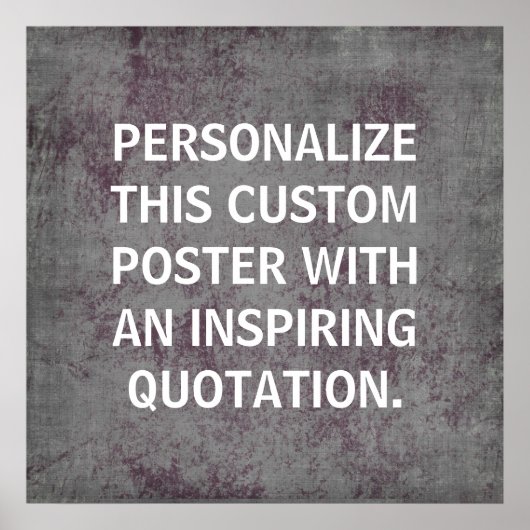 パーソナライズされた引用文ポスターカスタム ポスター (正面)