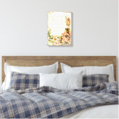 パーソナライズされた引用文付きバラ キャンバスプリント (インサイチュ (寝室))