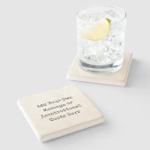 パーソナライズされた引用文感動的DIY ストーンコースター (横)