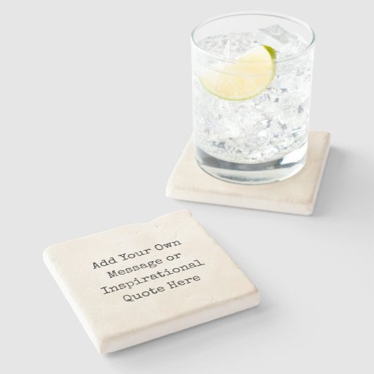 パーソナライズされた引用文感動的DIY ストーンコースター (横)